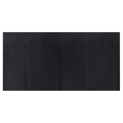 Rug Rectangular Black 100x200 cm Bamboo
