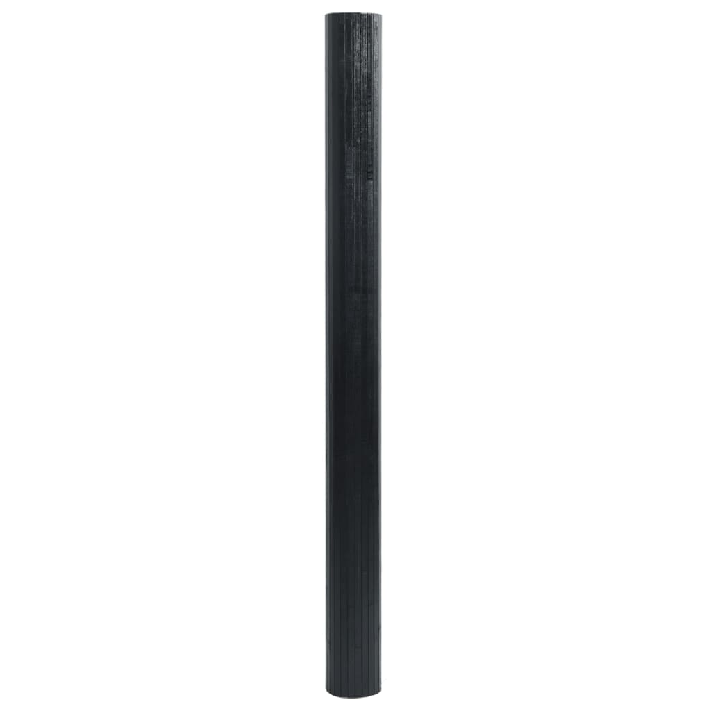 Rug Rectangular Black 100x200 cm Bamboo