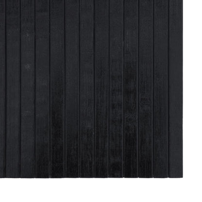 Rug Rectangular Black 100x200 cm Bamboo