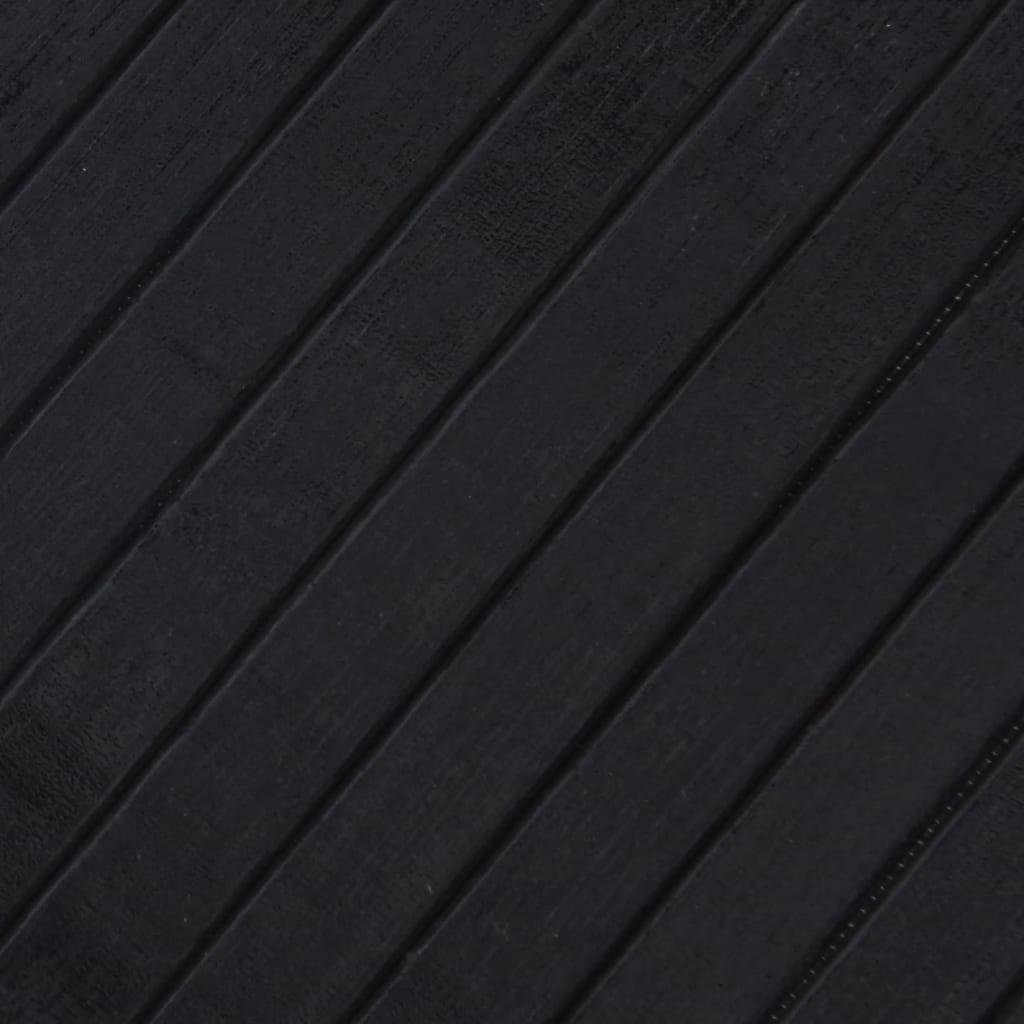Rug Rectangular Black 100x200 cm Bamboo