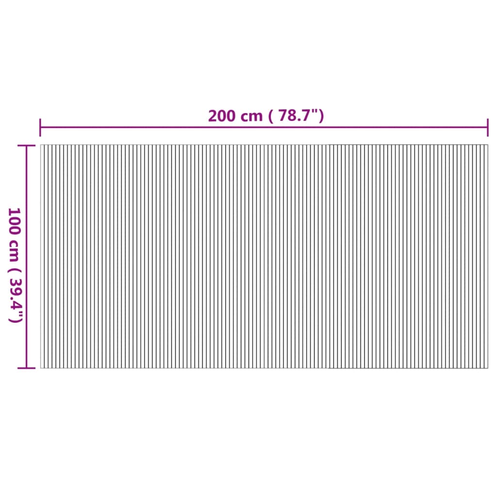 Rug Rectangular Nature 100x200 cm Bamboo