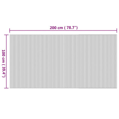 Rug Rectangular Nature 100x200 cm Bamboo