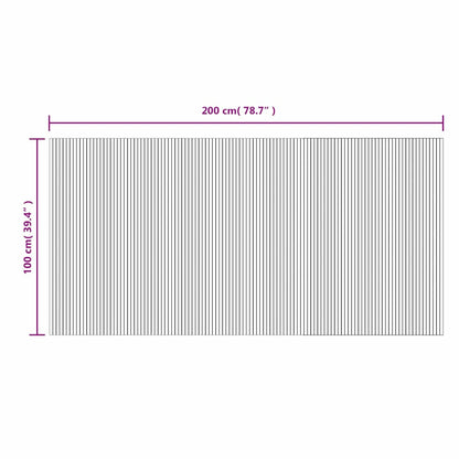 Rug Rectangular Brown 100x200 cm Bamboo