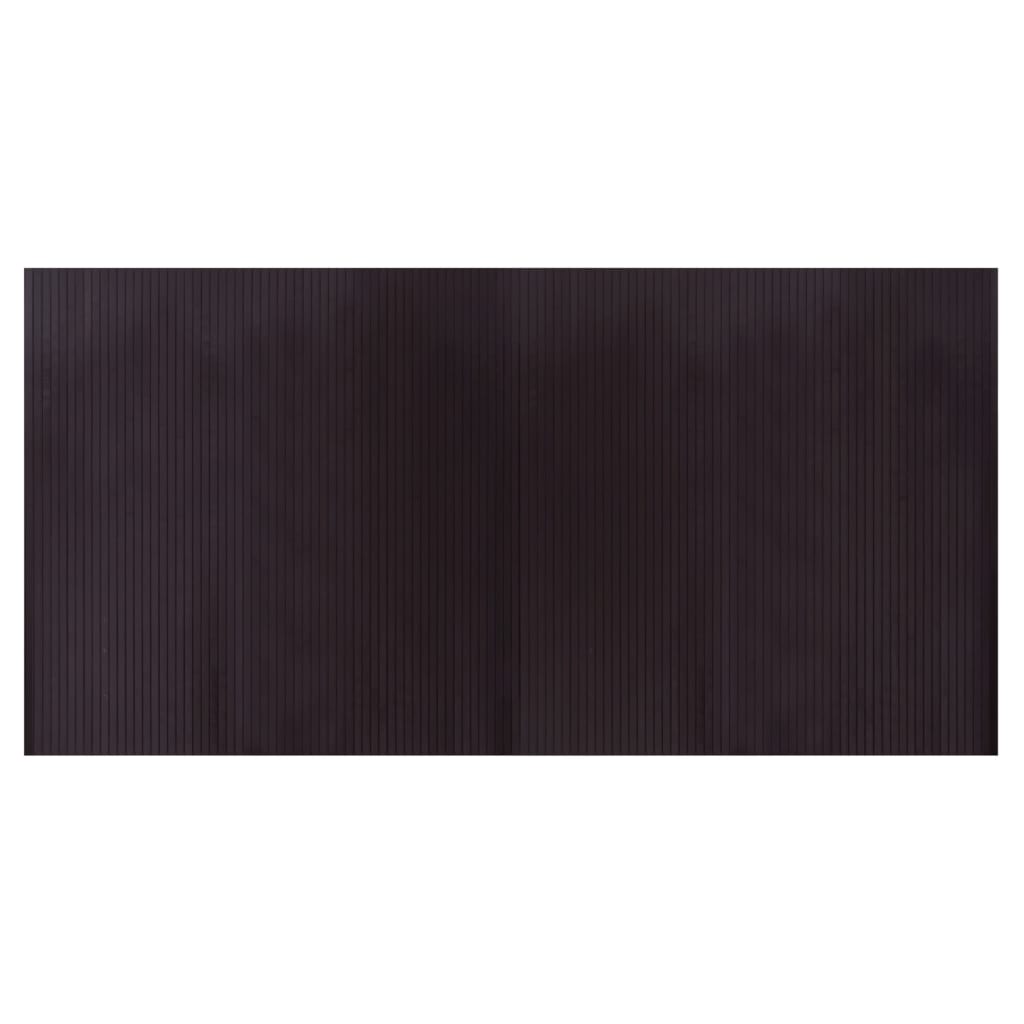 Rug Rectangular Dark Brown 100x200 cm Bamboo