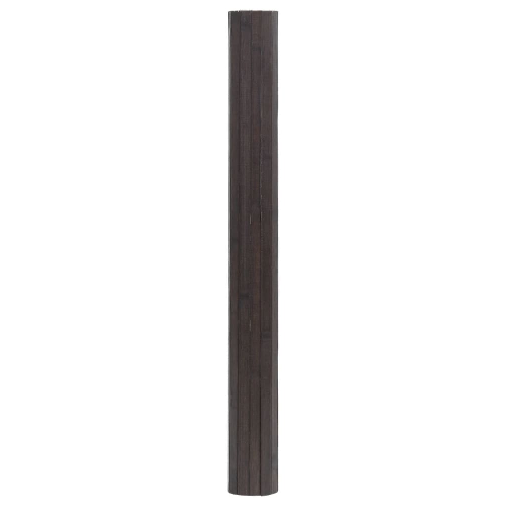 Rug Rectangular Dark Brown 100x200 cm Bamboo