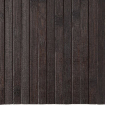 Rug Rectangular Dark Brown 100x200 cm Bamboo