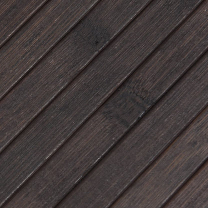 Rug Rectangular Dark Brown 100x200 cm Bamboo