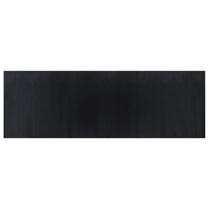 Rug Rectangular Black 100x300 cm Bamboo