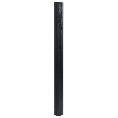 Rug Rectangular Black 100x300 cm Bamboo