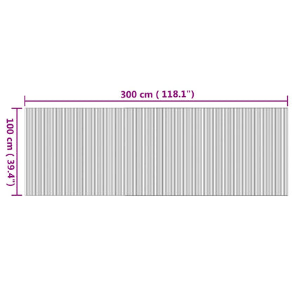 Rug Rectangular Nature 100x300 cm Bamboo