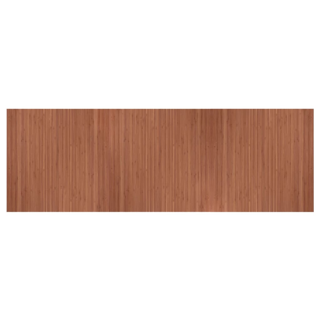 Rug Rectangular Brown 100x300 cm Bamboo
