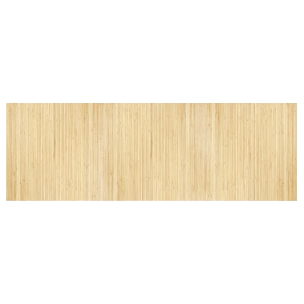 Rug Rectangular Light Nature 100x300 cm Bamboo