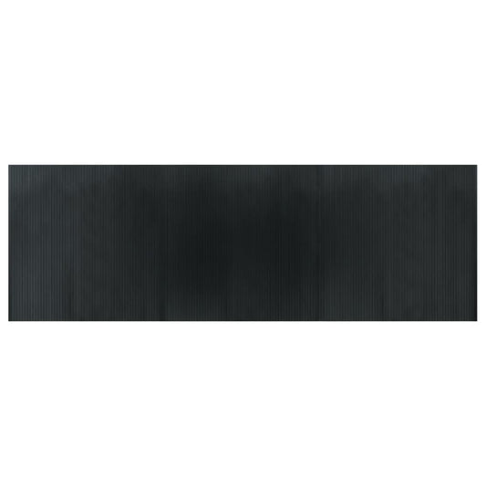 Rug Rectangular Grey 100x300 cm Bamboo