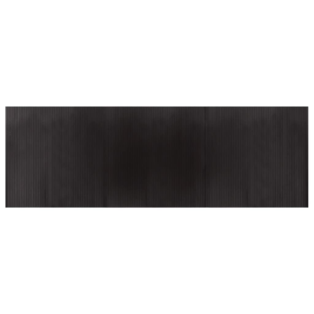 Rug Rectangular Dark Brown 100x300 cm Bamboo