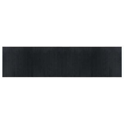 Rug Rectangular Black 100x400 cm Bamboo