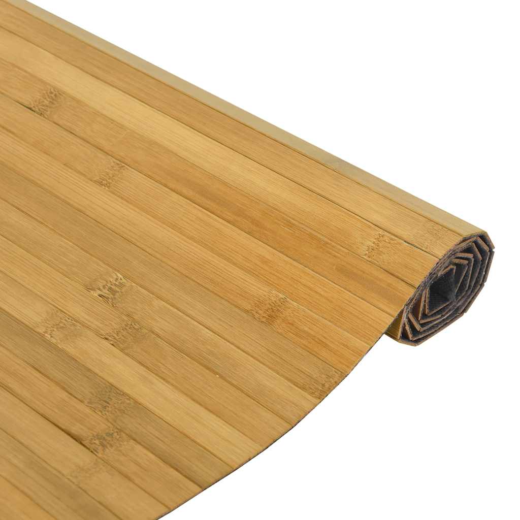Rug Rectangular Natural 100x400 cm Bamboo