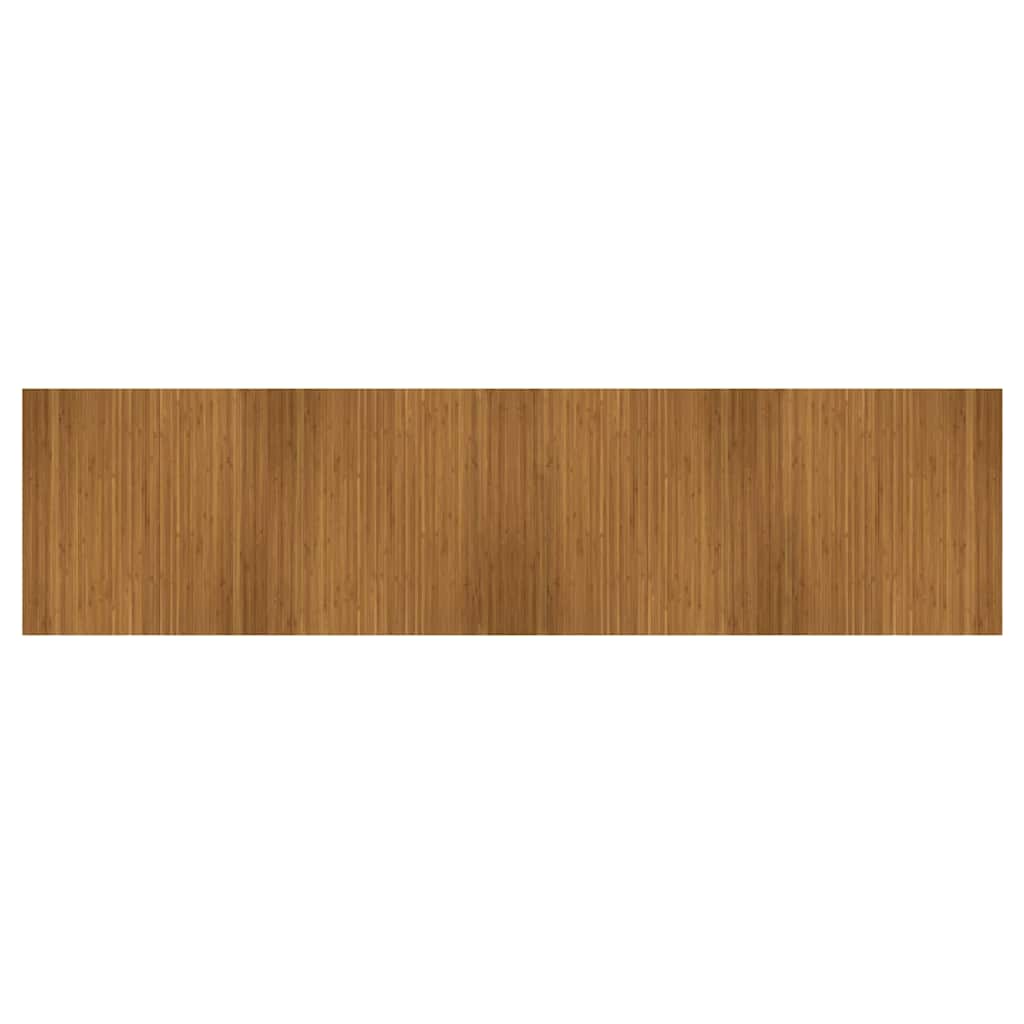Rug Rectangular Brown 100x400 cm Bamboo