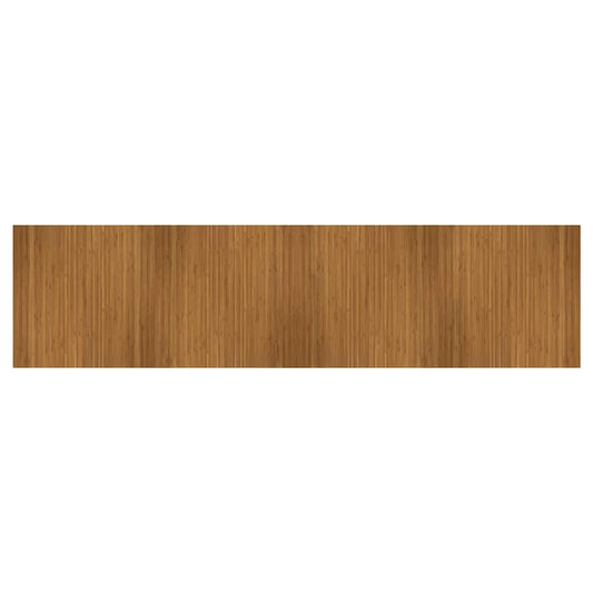 Rug Rectangular Brown 100x400 cm Bamboo