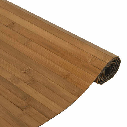 Rug Rectangular Brown 100x400 cm Bamboo