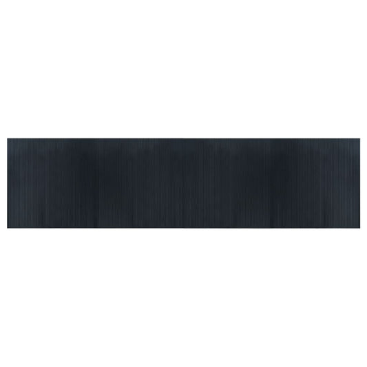 Rug Rectangular Grey 100x400 cm Bamboo
