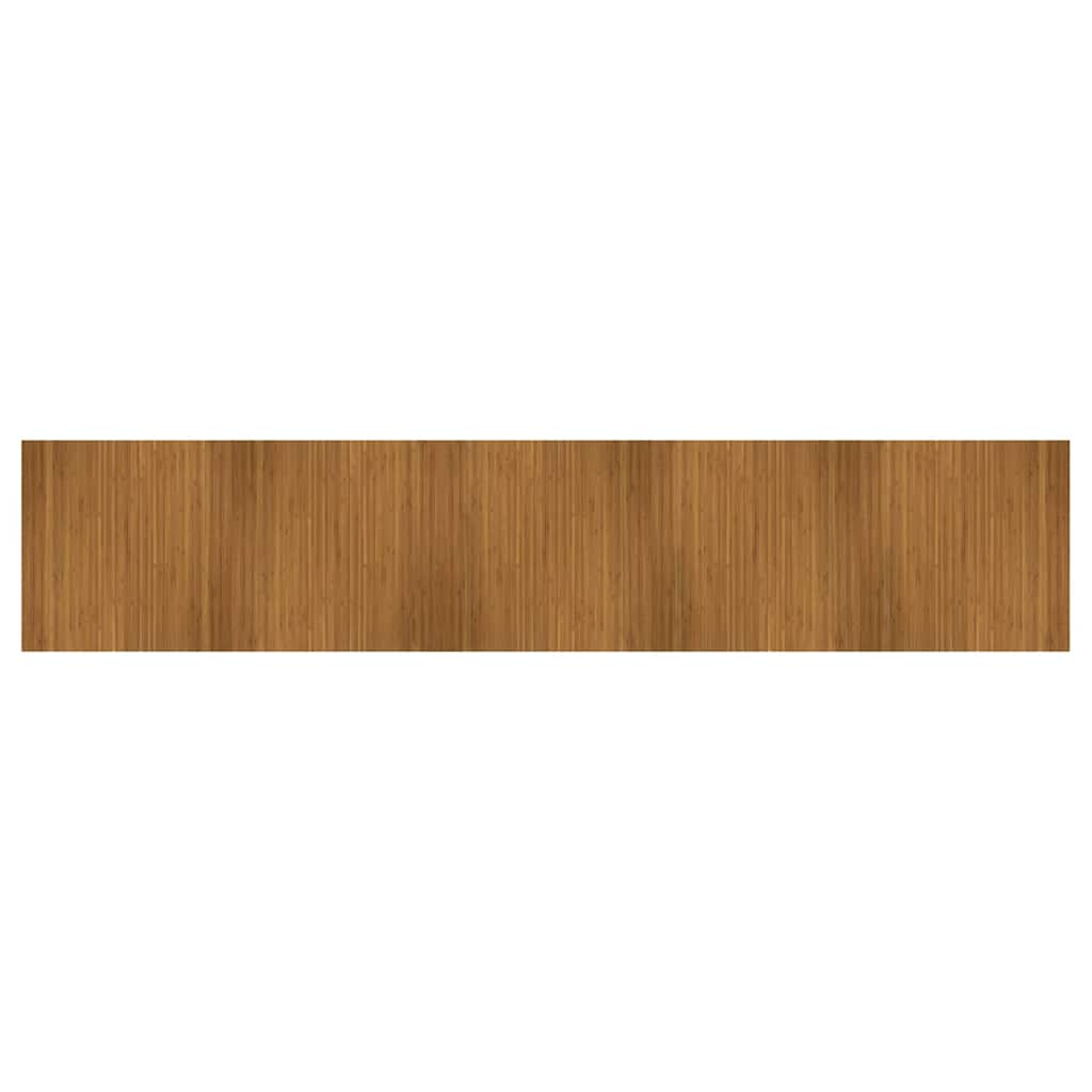 Rug Rectangular Brown 100x500 cm Bamboo