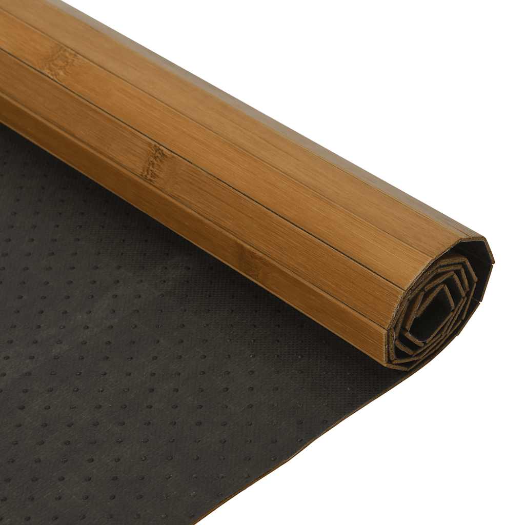 Rug Rectangular Brown 100x500 cm Bamboo