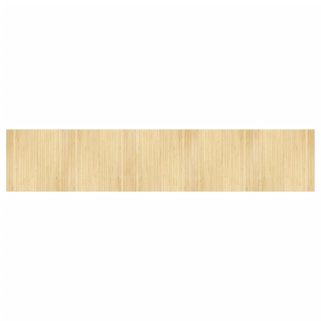 Rug Rectangular Light Nature 100x500 cm Bamboo