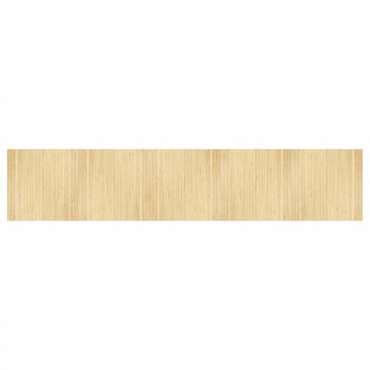 Rug Rectangular Light Nature 100x500 cm Bamboo