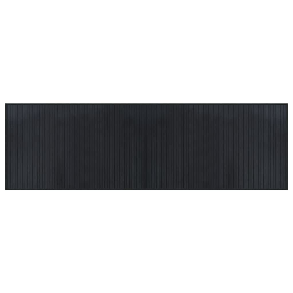 Rug Rectangular Black60x200 cm Bamboo