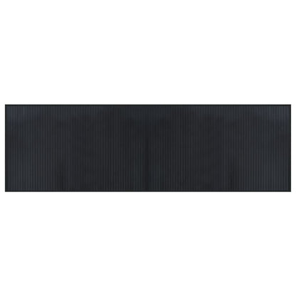 Rug Rectangular Black60x200 cm Bamboo