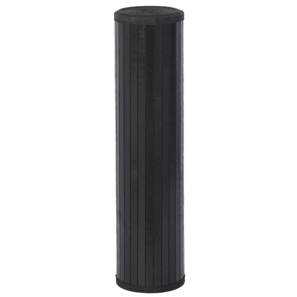 Rug Rectangular Black60x200 cm Bamboo