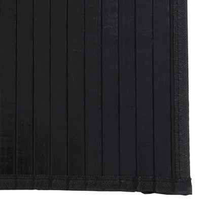 Rug Rectangular Black60x200 cm Bamboo