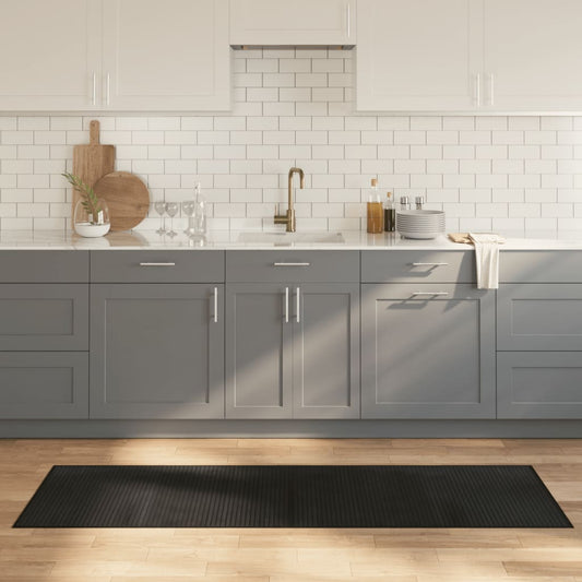Rug Rectangular Black60x200 cm Bamboo