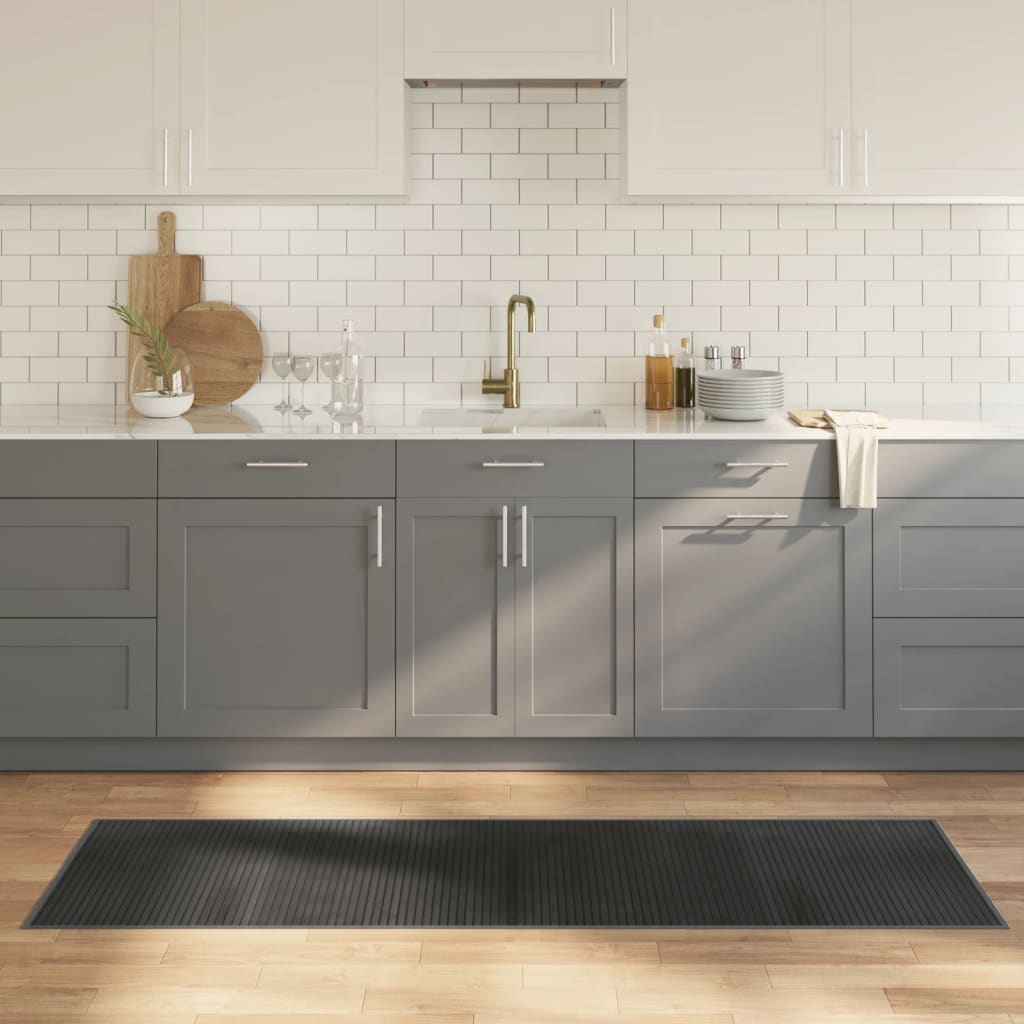 Rug Rectangular Grey60x200 cm Bamboo