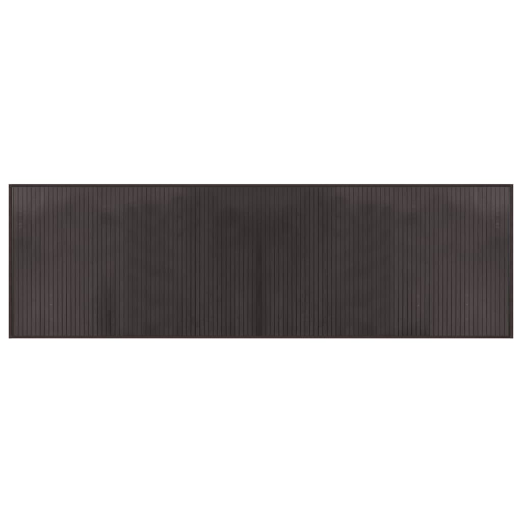 Rug Rectangular Dark Brown60x200 cm Bamboo