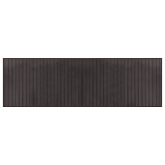Rug Rectangular Dark Brown60x200 cm Bamboo