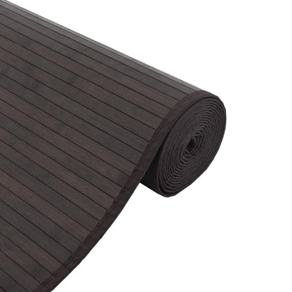 Rug Rectangular Dark Brown60x200 cm Bamboo