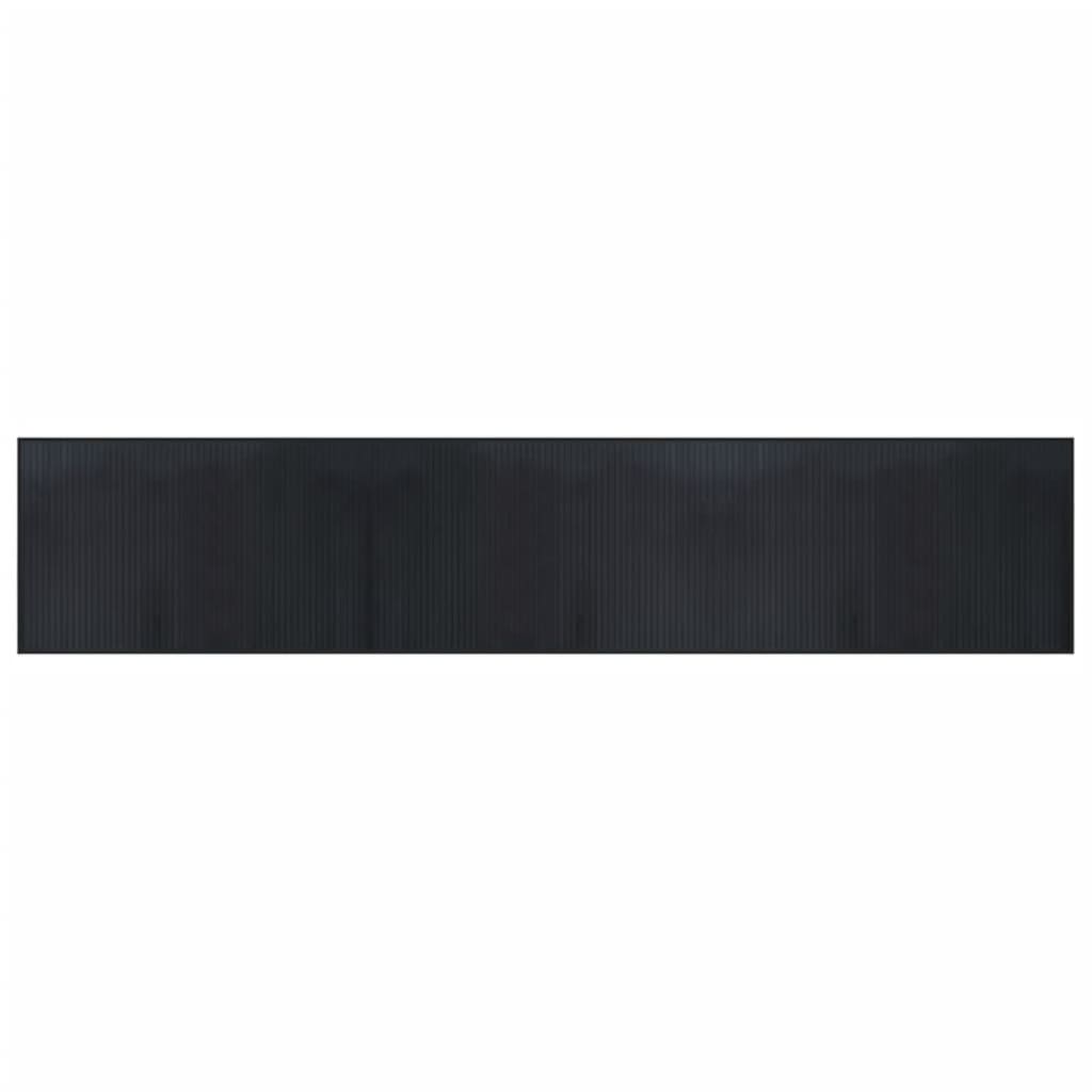 Rug Rectangular Black60x300 cm Bamboo