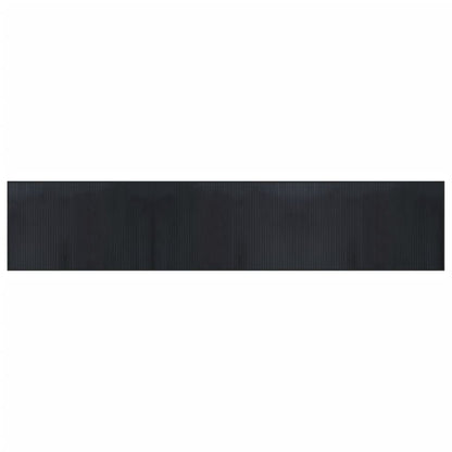 Rug Rectangular Black60x300 cm Bamboo