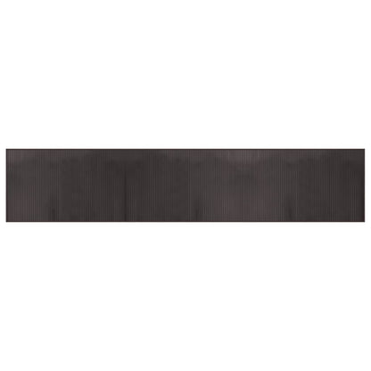 Rug Rectangular Dark Brown60x300 cm Bamboo