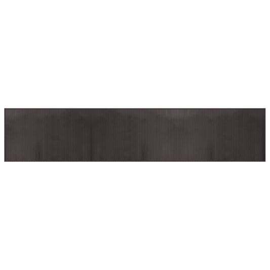 Rug Rectangular Dark Brown60x300 cm Bamboo