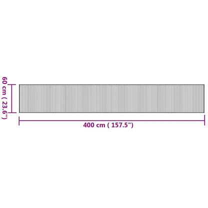 Rug Rectangular Natural60x400 cm Bamboo