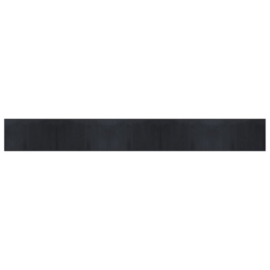 Rug Rectangular Black 60x500 cm Bamboo