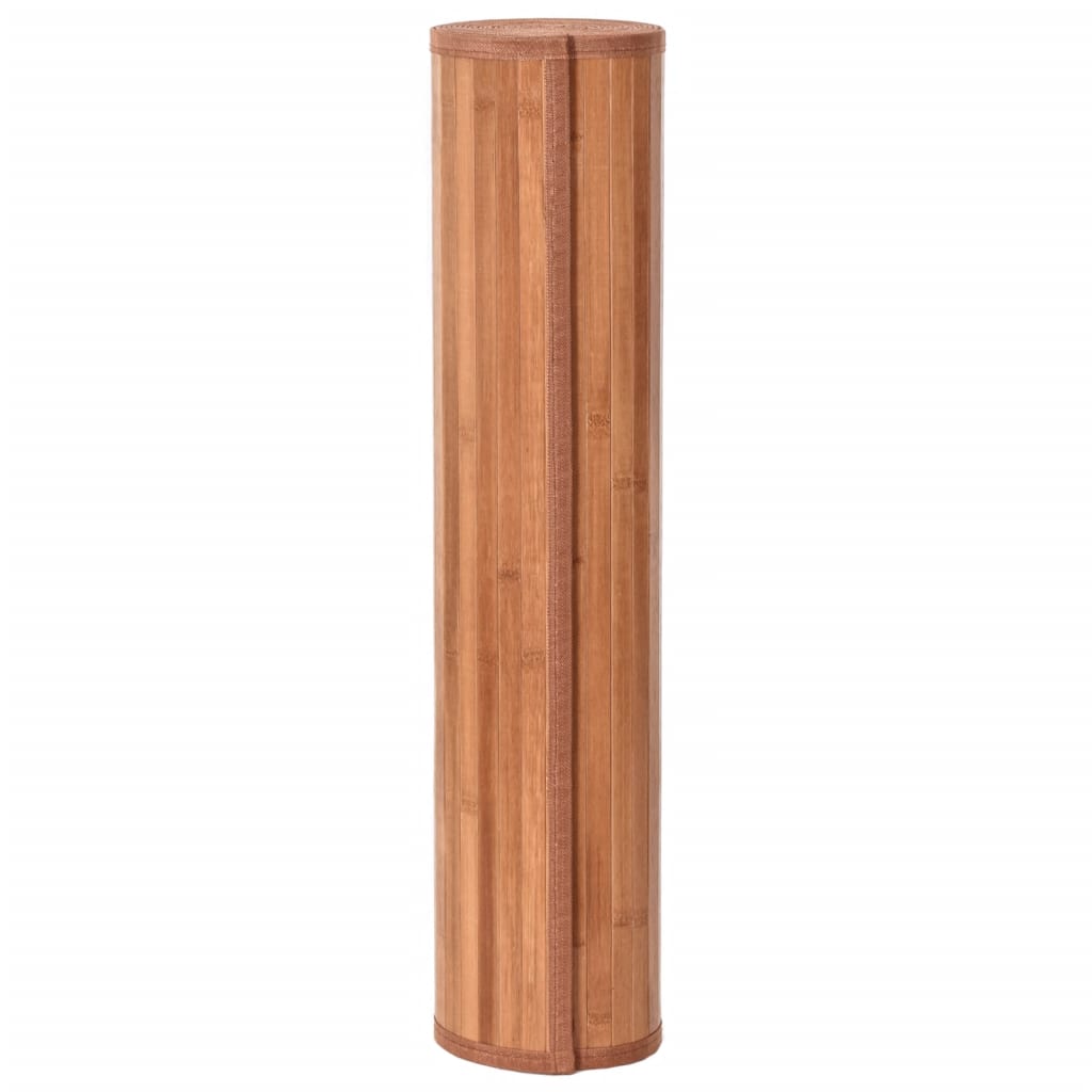 Rug Rectangular Brown60x500 cm Bamboo