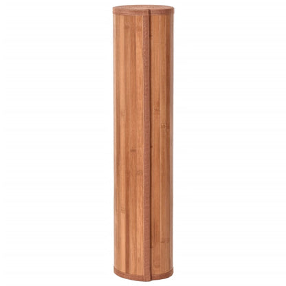 Rug Rectangular Brown60x500 cm Bamboo