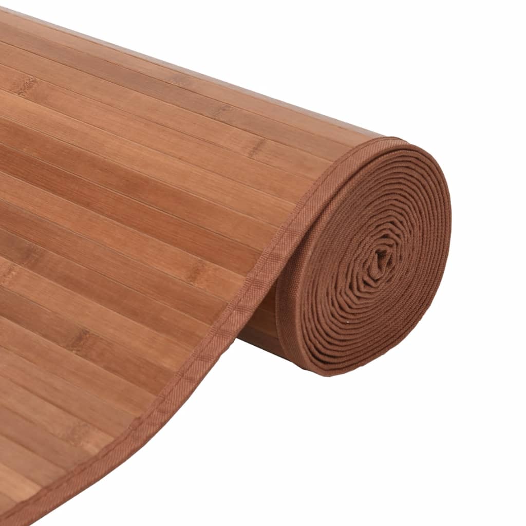 Rug Rectangular Brown60x500 cm Bamboo