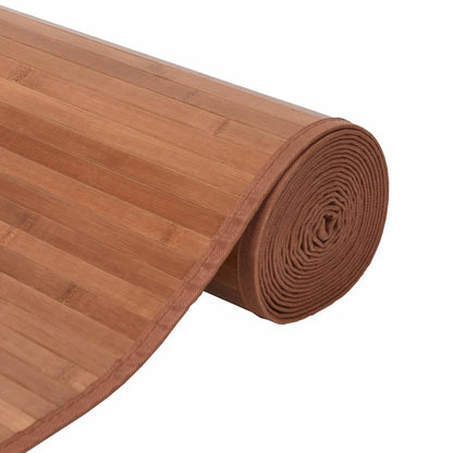 Rug Rectangular Brown60x500 cm Bamboo