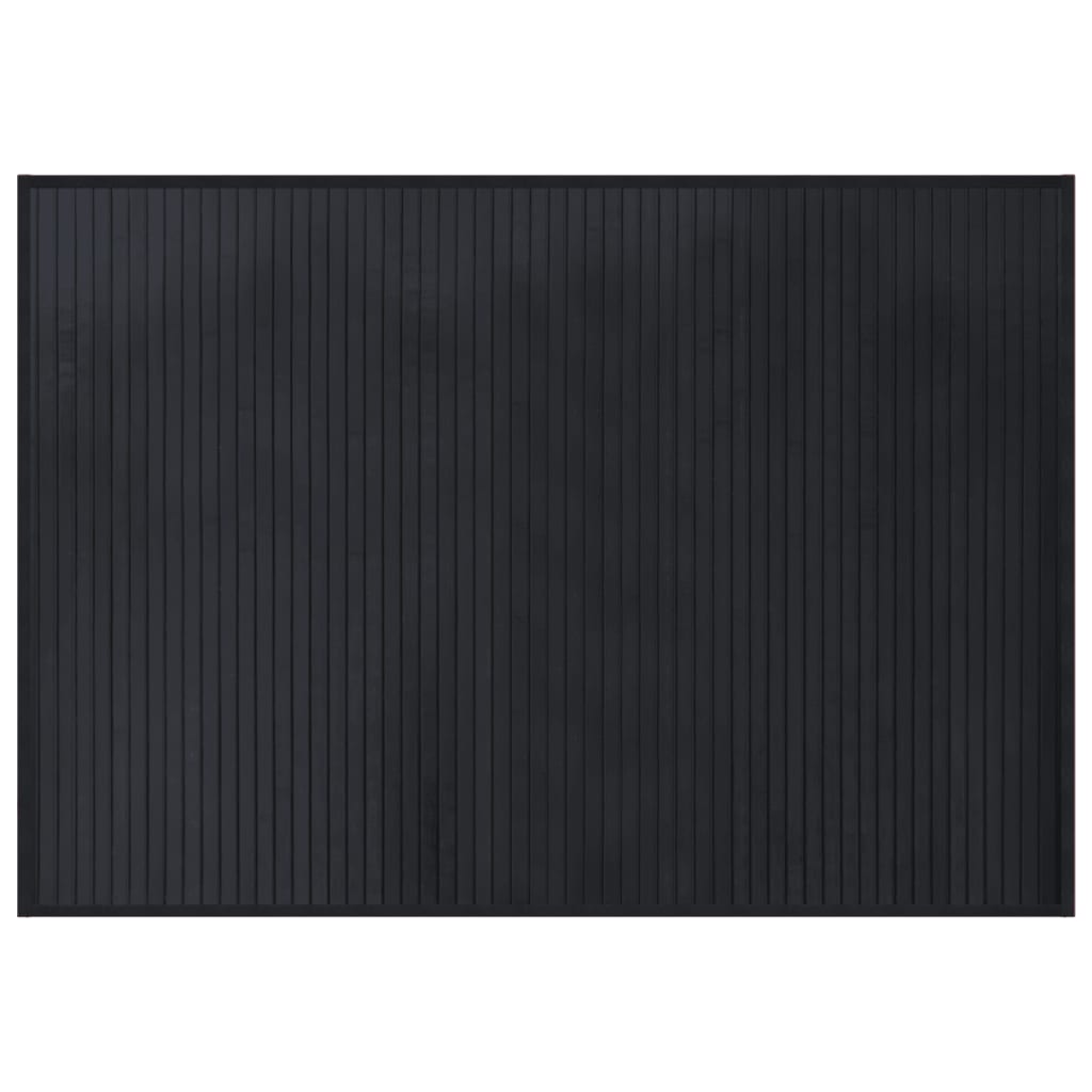 Rug Rectangular Black70x100 cm Bamboo