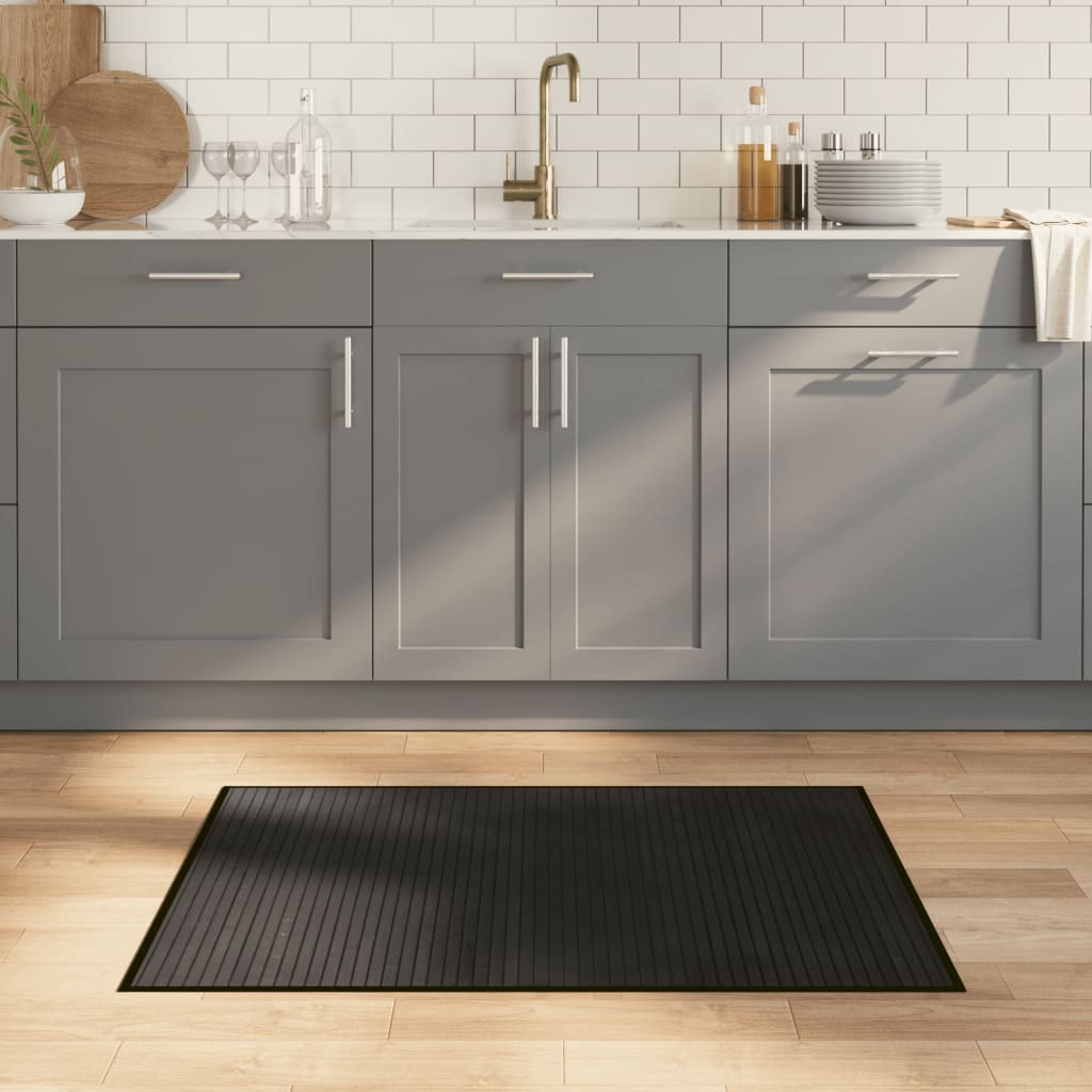 Rug Rectangular Black70x100 cm Bamboo