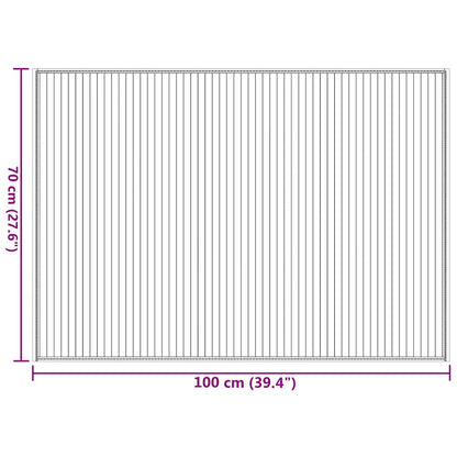 Rug Rectangular Brown70x100 cm Bamboo